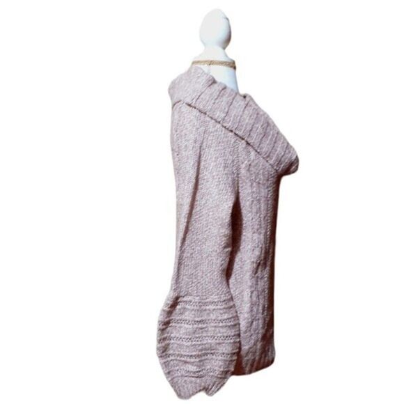 Anthropologie Sleeping on Snow Violet  Marled Off Shoulder Cowl Neck Sweater Lar - Picture 4 of 11